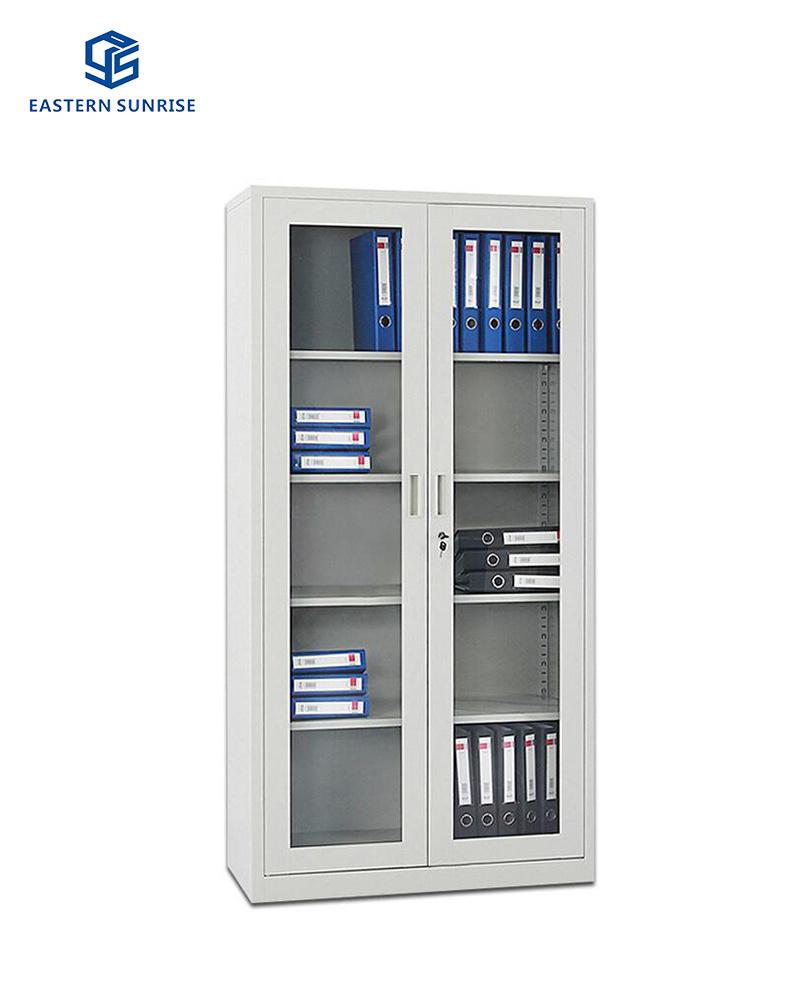 Steel Office Furniture Swing 2 Door Storage Cabinet Book Shelf