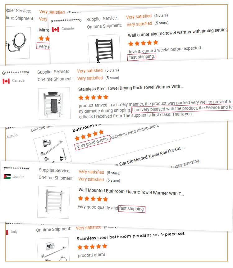 Kaiiy Electric Towel Warmers Heated Towel Rail Square Bars Stainless Steel Towel Racks for Bathroom