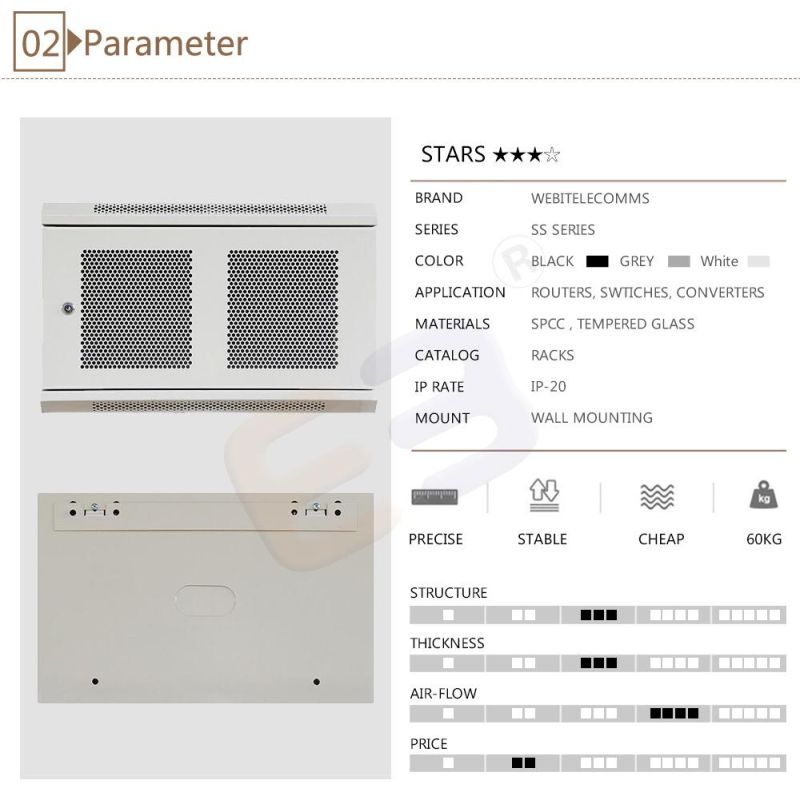 19 Inch Wall Network Rack with Wheels