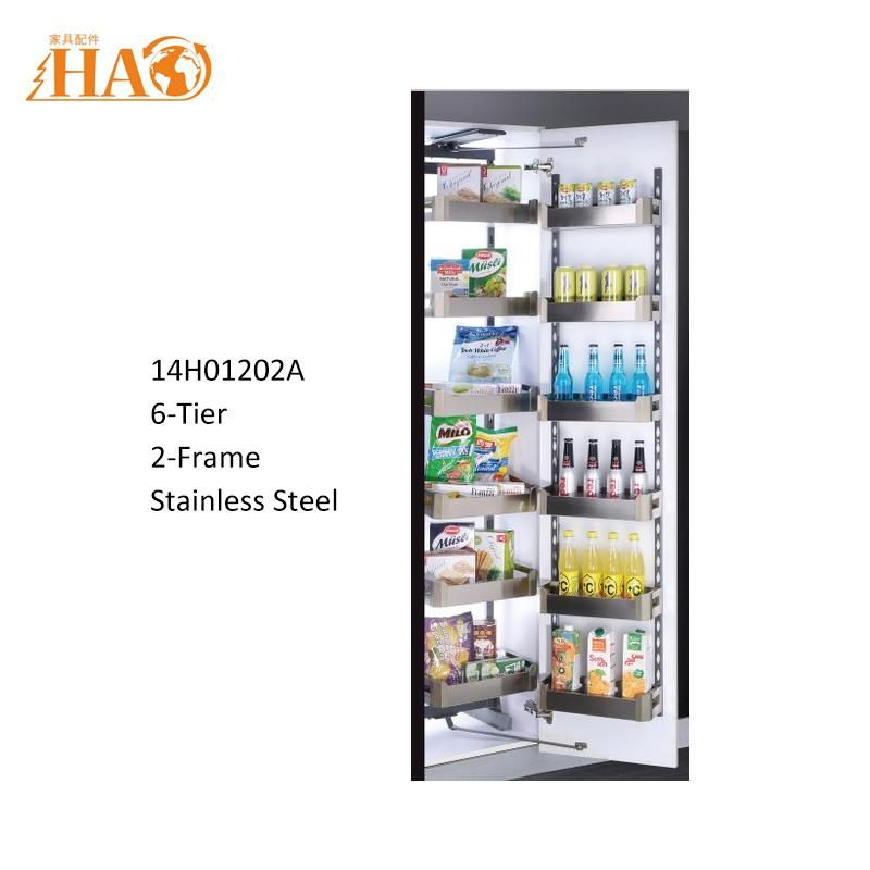 Kitchen Storage Rack Stainless Steel Pantry Rack with 6 Tiers