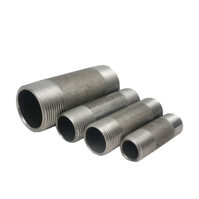 1/2" X Close Industrial Decor Iron Pipe Fittings - Sandblast Finish, Threaded Pipe Nipple for Pipe Shelving Industrial Table Legs