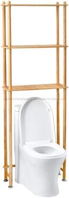 Over The Toilet Storage Rack, Bamboo Space Saver Organizer Over Toilet, 3-Tier Above Toilet Storage Shelf for Bathroom, Natural Color