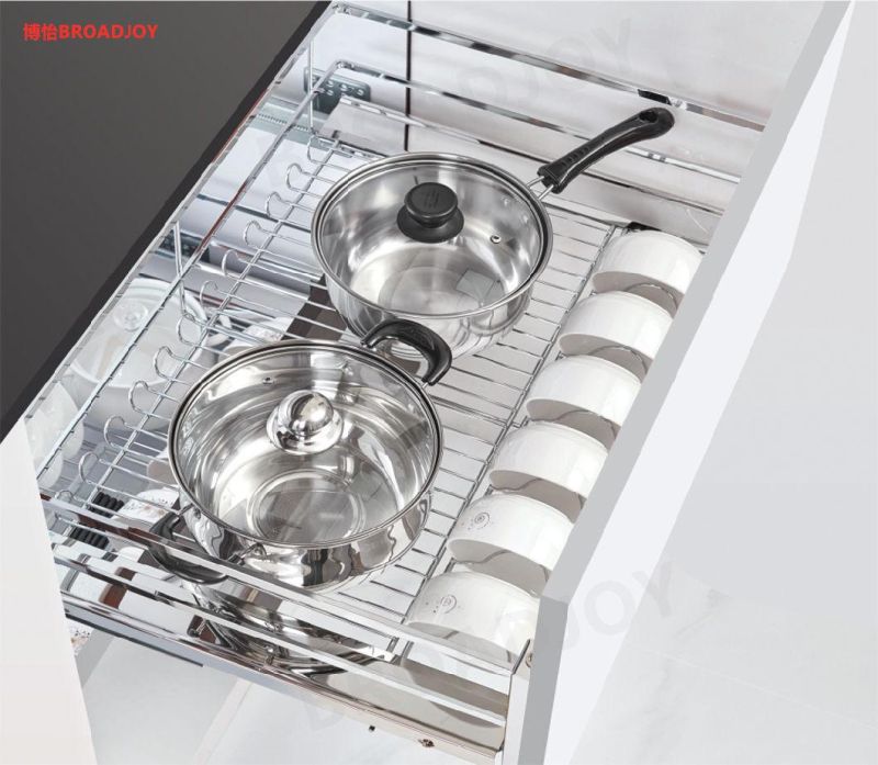 Kitchen Rack Storage Shelf Store Kitchen Cabinet Hardware Fitting Flat Basket Utensil Shelf Rack