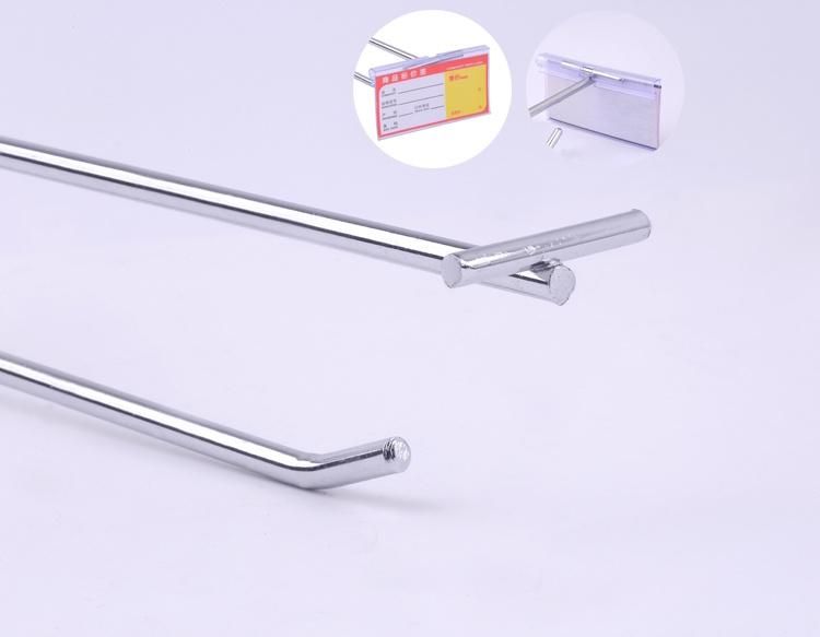 Metal Single Orifice Plate Wire Galvanized Zinc Supermarket Shelf Hooks