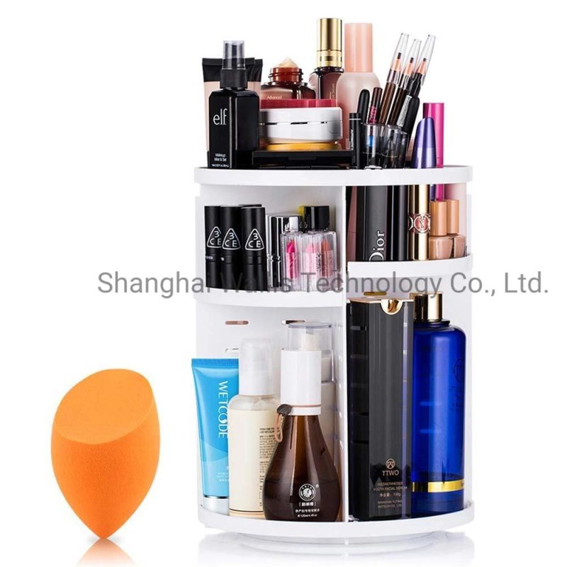 360 Degree Rotating Cosmetic Rack Plastic Cosmetic Box Skin Care Product Storage Rack