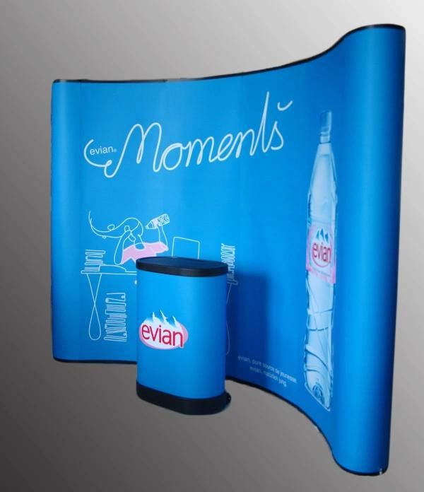 Curvy Shape Pop up Aluminum Advertising Display Stand (PU-01-A)