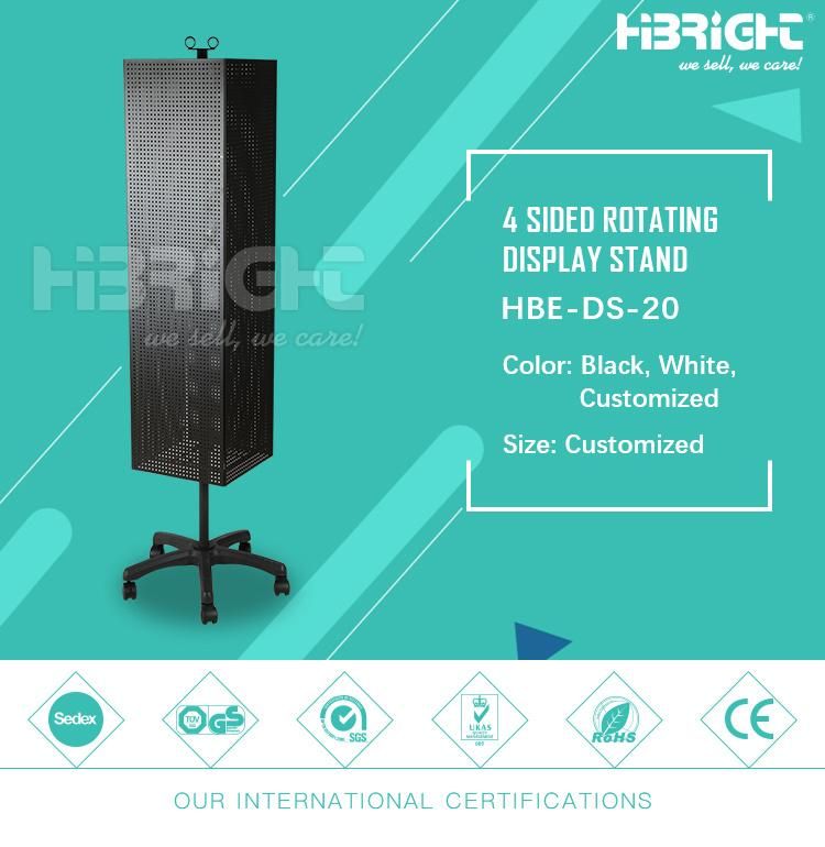 4 Sided Floor Standing Rotating Metal Display Rack