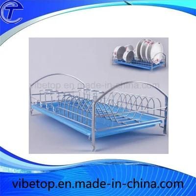 Metal Single and Double Tier Kitchen Dishes Draining Rack