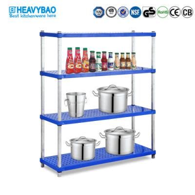 Heavybao Plastic Adjustable Shelf Kitchen Vegetable or Fruit Storage Rack on Sale