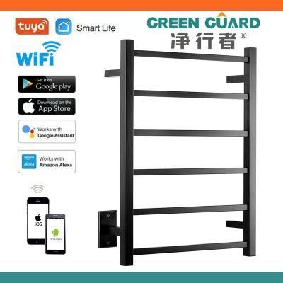 Smart WiFi Electric Heating Towel Rack Household Bath Drying WiFi -110-220V Polished Black White Towel Heating Racks