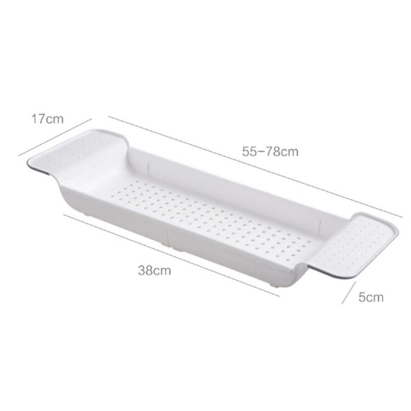 Custom Expendable Bathtub Shelf Plastic Bath Tray Bamboo Bathtub Tray Rack Shower Bathtub Shelf