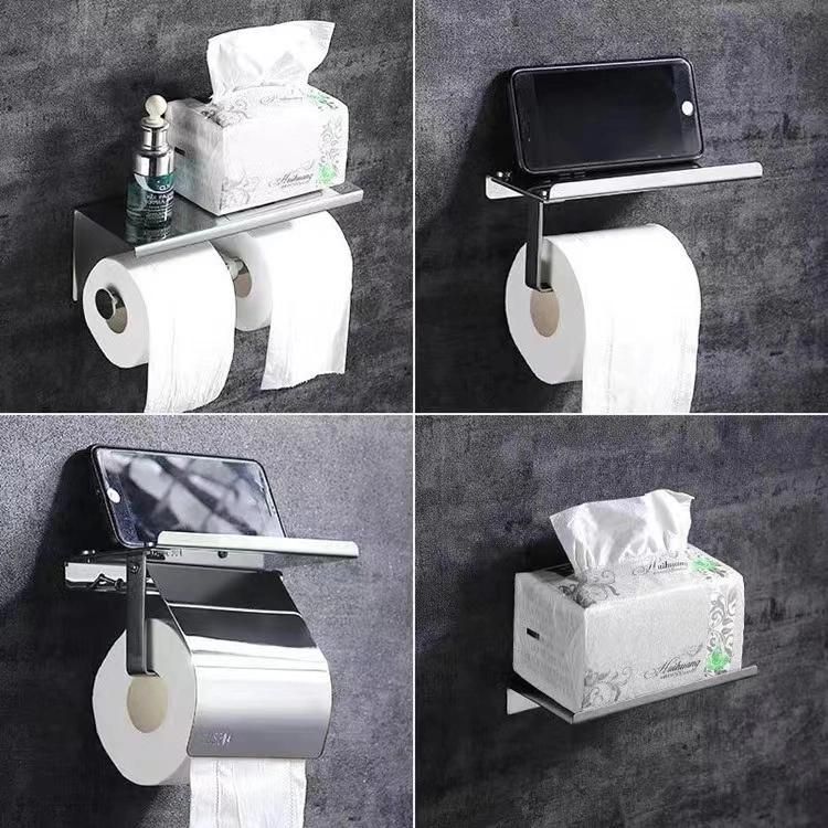 Saige New Wall Mount Black Toilet Paper Holder Freestanding Toilet Paper Holder in Bathroom