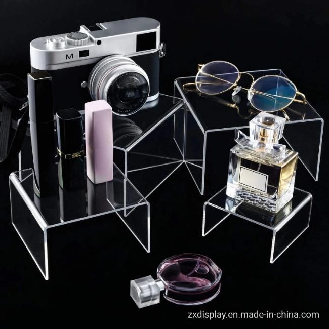 Clear Plexi Acrylic Perfume Ornaments Display Rack for Shop Decoration