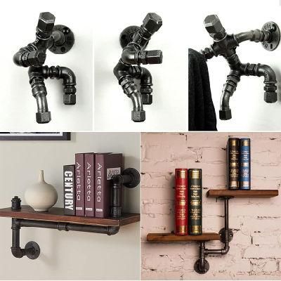 1/2&quot; Industrial Black Spray Malleable Cast Iron Fittings 90 Degree Elbows for DIY Furniture Home Decor Shelves