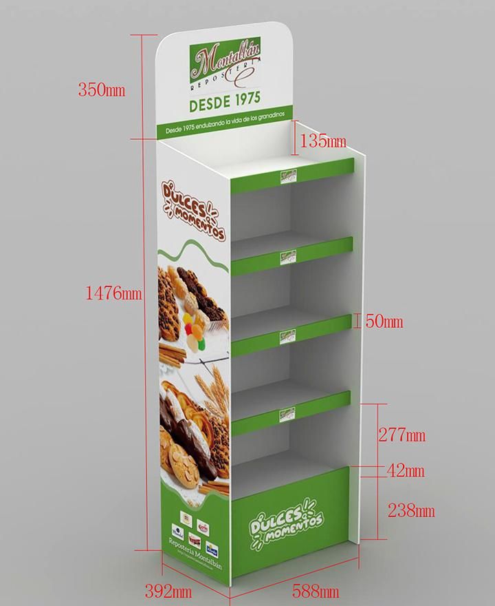 Nature Style Big Storage Food Display Rack for Supermarket Chain