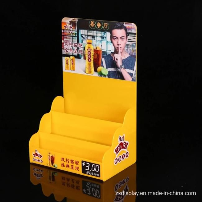 Customized Plexiglass Counter Display Stand for Beverage and Cosmetic