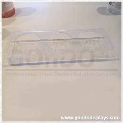 Body Wash Bottles Clear Acrylic Display Shelf with 3 Holes