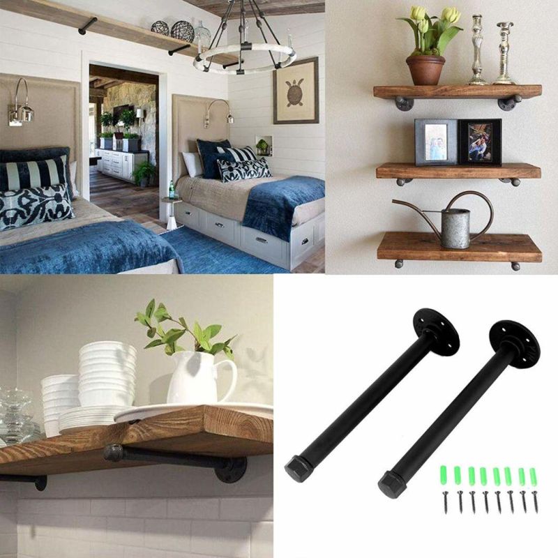 Rustic Pipe Decor Industrial Shelf Brackets