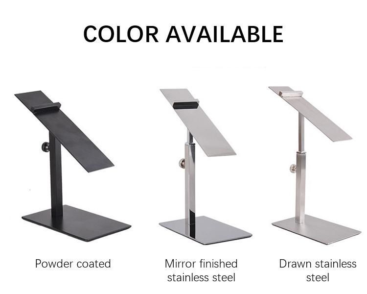 Metal Shoes Exhibition Mall Adjustable Table Display Stand Rack