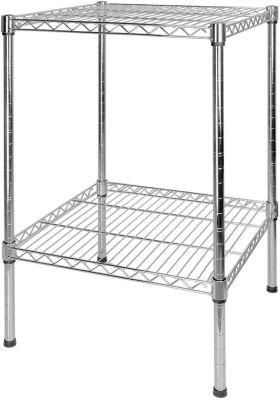 2-Tier Mini Wire Utility Shelving Rack