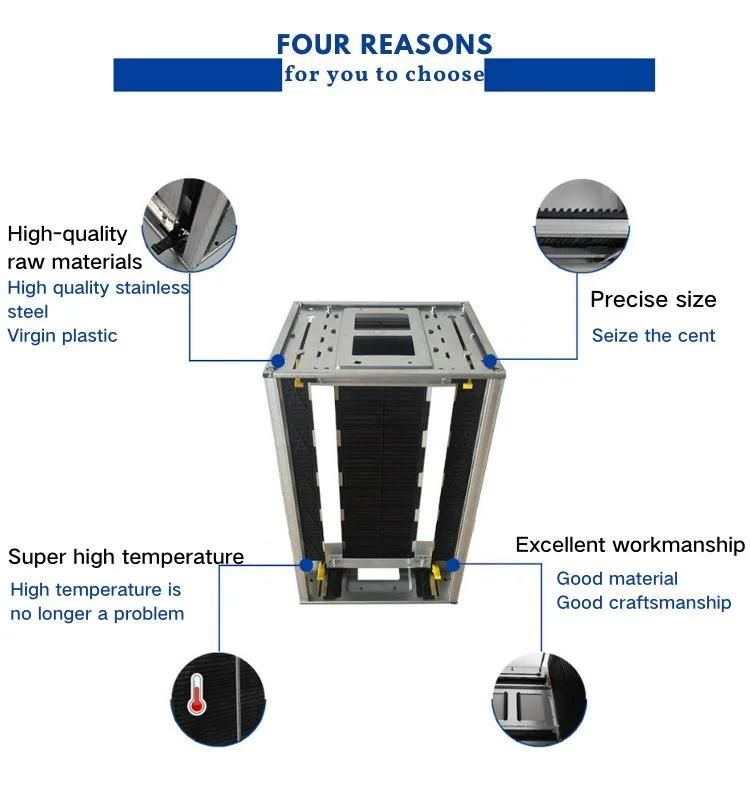 SMT Antistatic ESD Magazine Rack Anti Static PCB Storage Cart PCB Rack