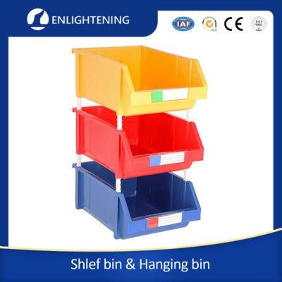 Distribution Centers Retail Stores Use Stackable Plastic Parts Shelving Containers Box Panda Bins for Hardware Tools and Auto Parts Storage