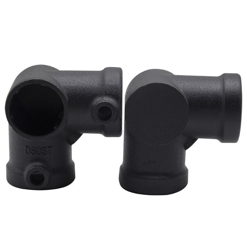 Customized Aluminium Key Clamp Pipe Fittings Through Pipe Nipples 3 Way 90 Degree with Screws