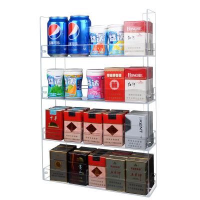 Wall Mounted Clear Acrylic Cigarette Display Rack for Store
