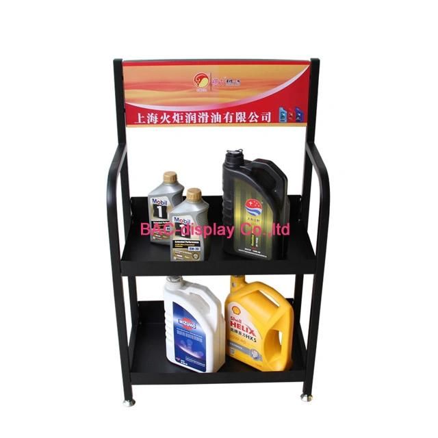 Supermarket Custom Floor Standing Metal Grid Shelf Store Food and Beverage Display Rack