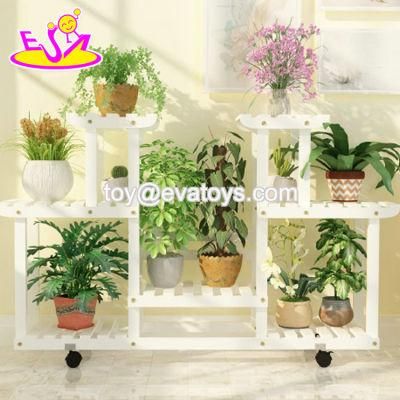 Custom Wooden Movable Outdoor Plant Shelves and Racks W08h118c