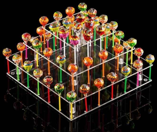 Square Acrylic Lollipop Stand Lolly Candy Bar Display Rack