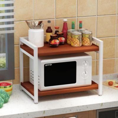 High Quality Kitchenware Storage Rack Microwave Oven Stand Multi Tiers Wood Metal Microwave Rack