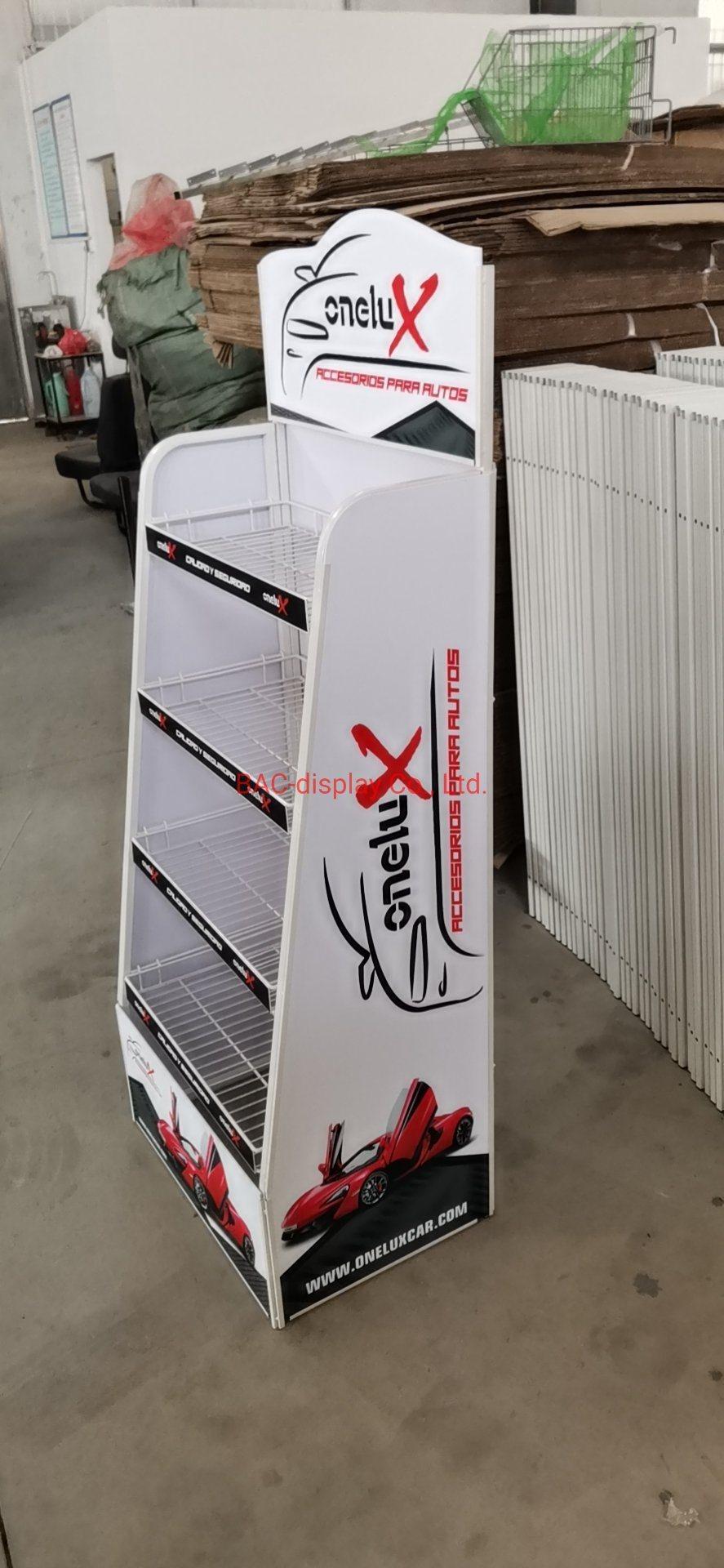 Supermarket Used Free Standing Metal Iron Plate Display Wine Racks for Sales