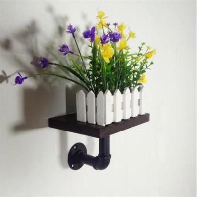 4PCS Decorative Rustic Industrial Black Iron Pipe Shelf with Screw Accessories