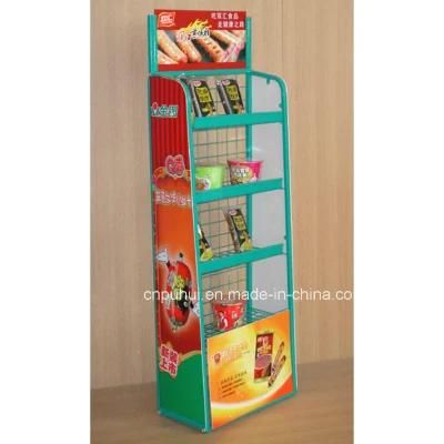 Multi Layers Shelf Floor Standing Retail Display Bread Snacks Rack (PHY1002F)