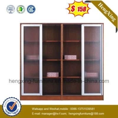 High Quality Glass Doors Wooden Office Bookcase China Bookcase (HX-4FL003)