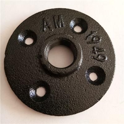 Hardware Floor Flange for Furniture Malleable Cast Iron 1/2&quot; Floor Flange Pipe Fittings