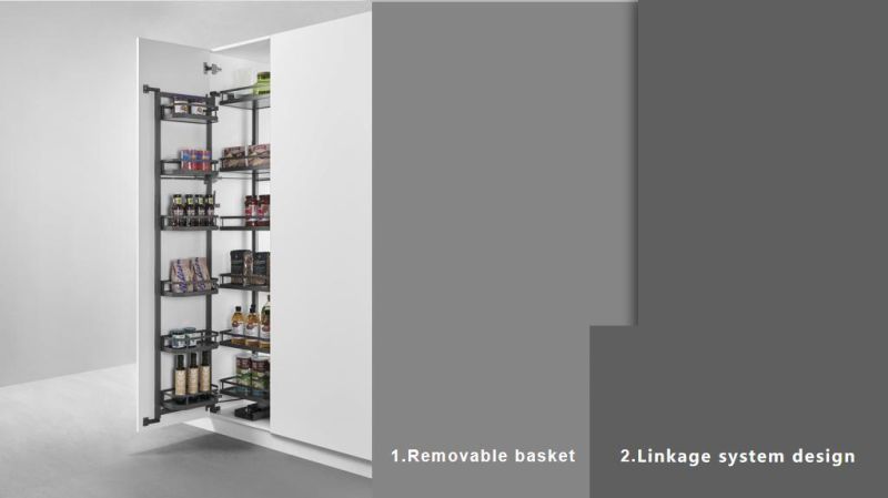 Tandem Pantry Unit Flat Wire Basket Kitchen Storage Rack