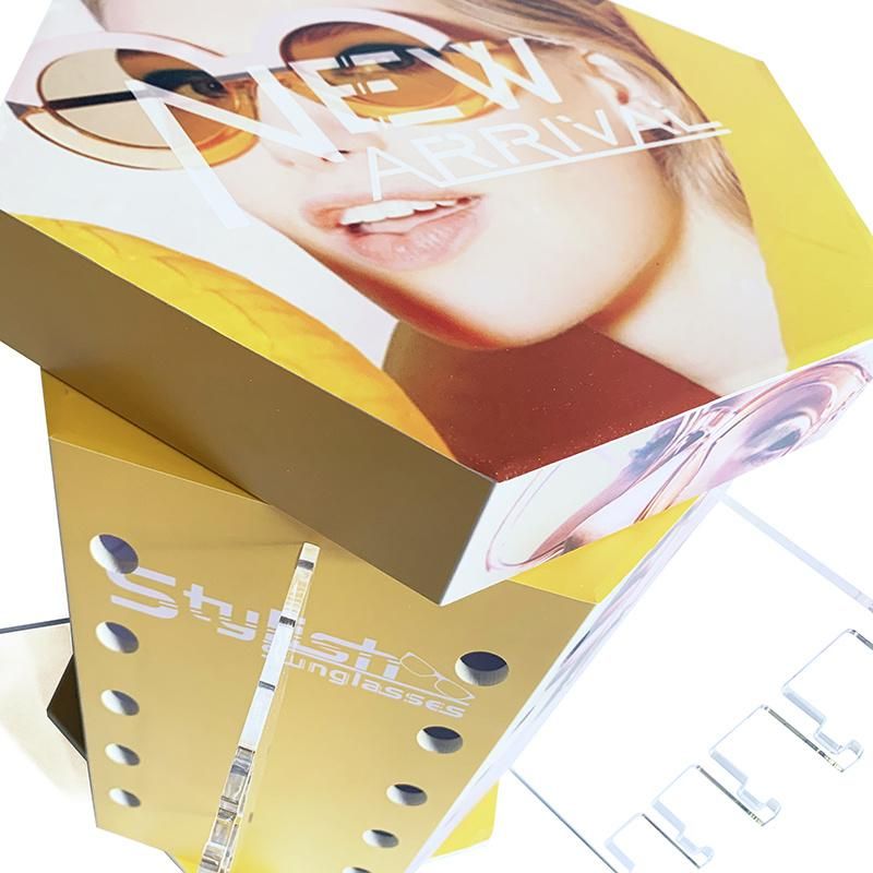 Custom Eyewear Jewelry Acrylic Display Racks Sunglasses Rotating Countertop Stands