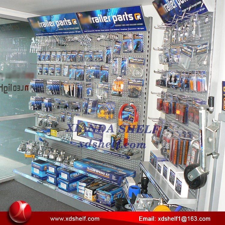 Advertising Furniture Stores 900L *450d *2200h (mm) Slat Wall Shelving Spinning Display Rack