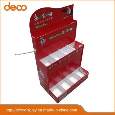 Paper Display Counter Display Rack with Hooks for Retaild
