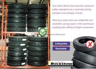 Storage Rack Powder Coated TBR&OTR Truck Tyre Stacker Rack Metal Rack Steel Rack