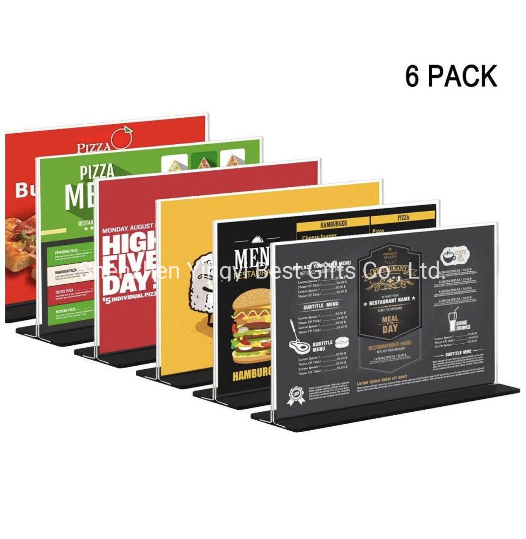 Factory Wholesale 8.5X11 Acrylic Sign Holder with Vertical Stand