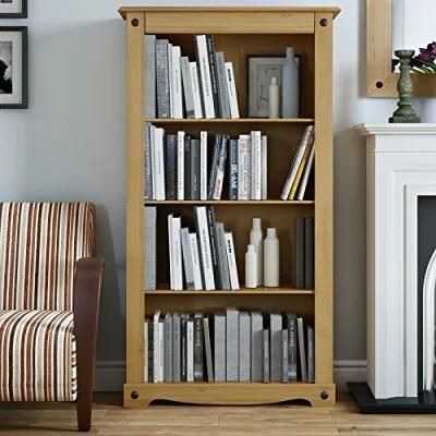 Pine Wooden Corona Medium Bookcase/Book Shelf with Open Shelves Freestanding Bookshelf Storage Unit and Display Cabinet