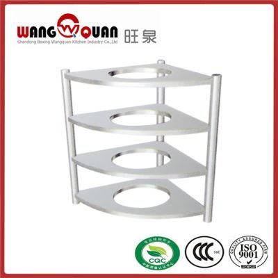 Stainless Steel Kitchen Corner Racks with Hole