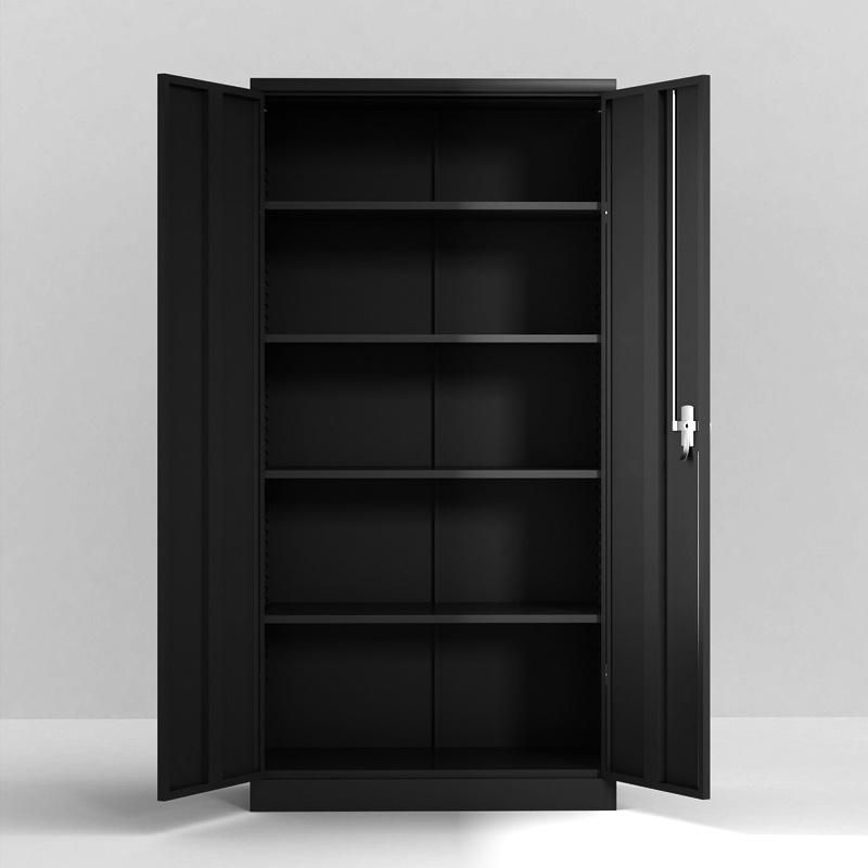 Steel Storage Cabinet 5 Shelf Metal Storage Cabinet with 4 Adjustable Shelves and Lockable Doors