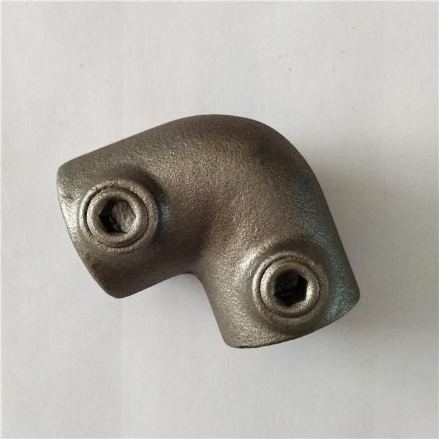 Malleable Iron 90 Degree Elbow Fitting Key Clamp Used in Furniture and Industrial Safety Barrier