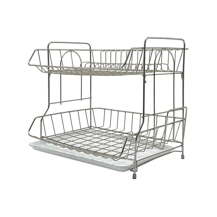 Counter Dish Drainer Rack Plate Organizer Storage Shelf Counter Dish Drainer Rack