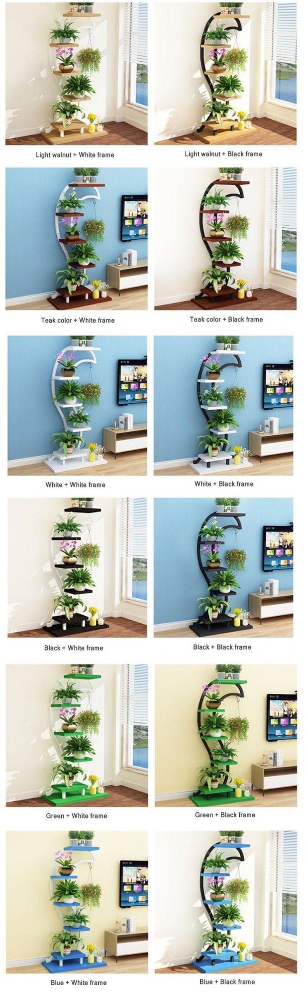 Creative Wrought Iron Multi-Layer Flower Stand Indoor Floor Plant Stand