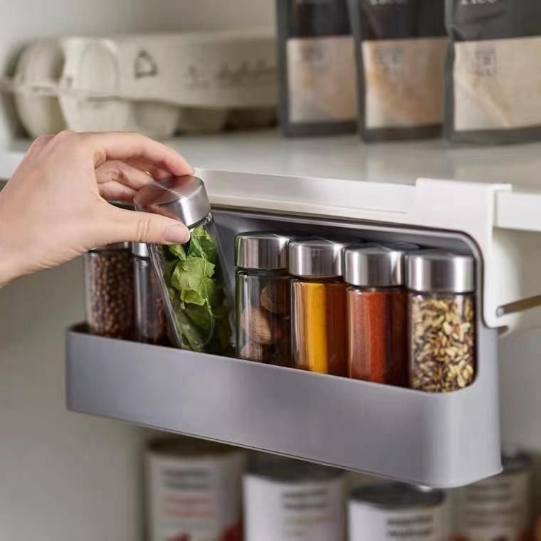 Plastic Kitchen Organizer Storage Box Seasoning Storage Rack